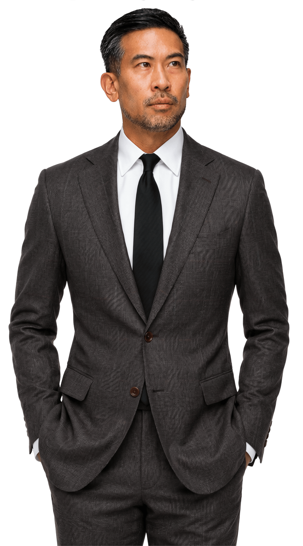 Charcoal Brown Glen Plaid Suit