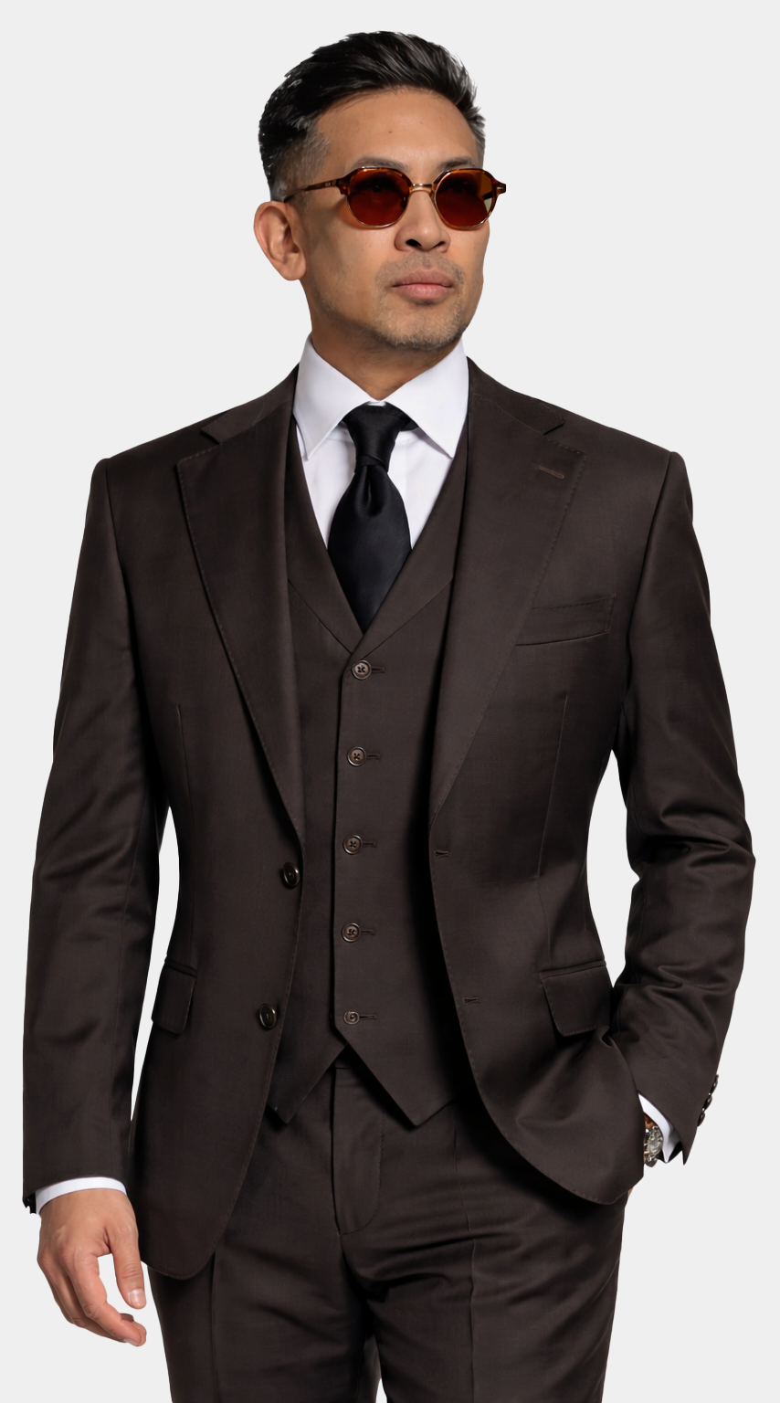 Chocolate Brown Wool Suit