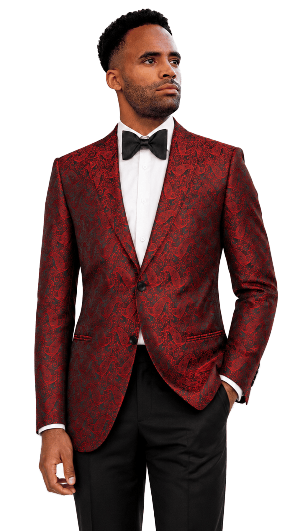 Crimson Paisley Jacquard Tuxedo Crimson Paisley Jacquard Tuxedo