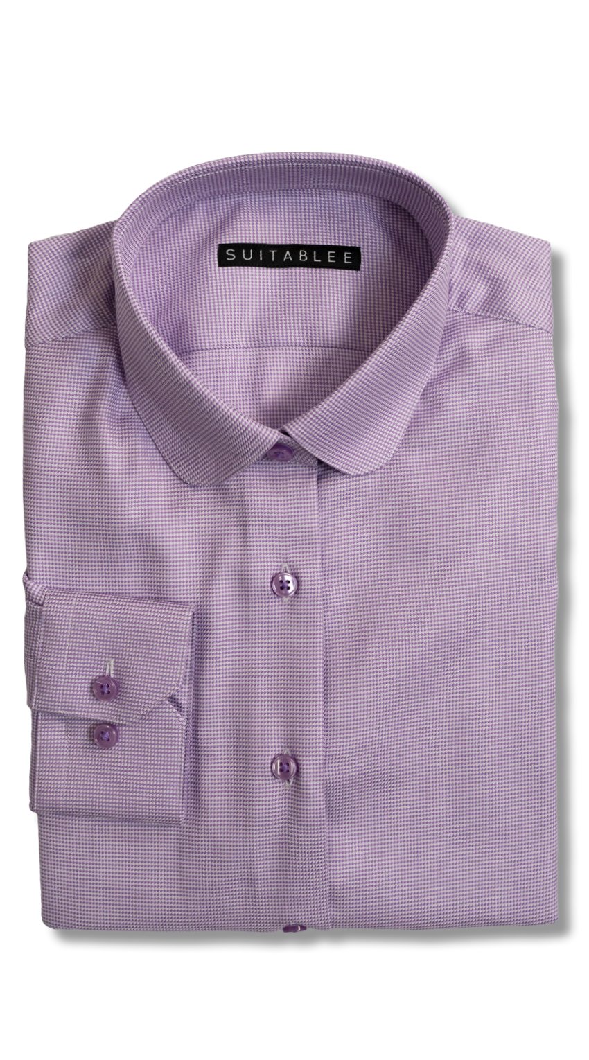 Lavender Microcheck Dress Shirt Lavender Microcheck Dress Shirt