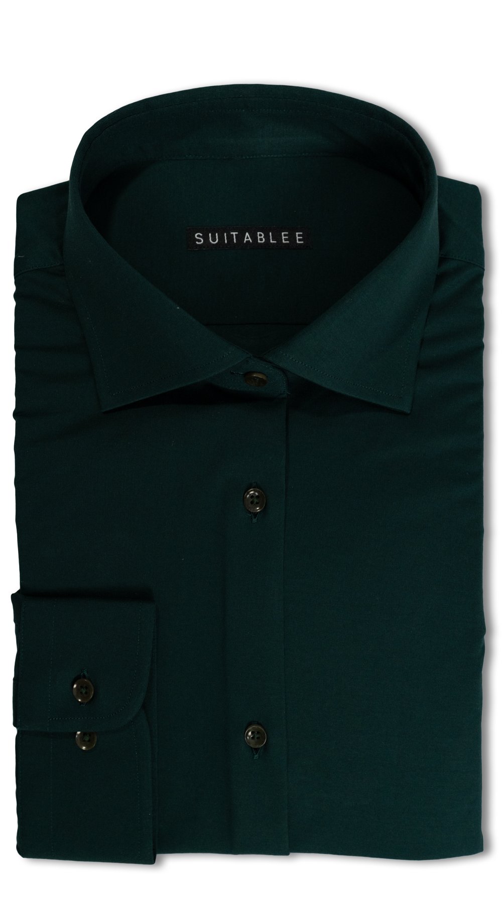 Chemise Habillée Stretch Vert Foncé Chemise Habillée Stretch Vert Foncé