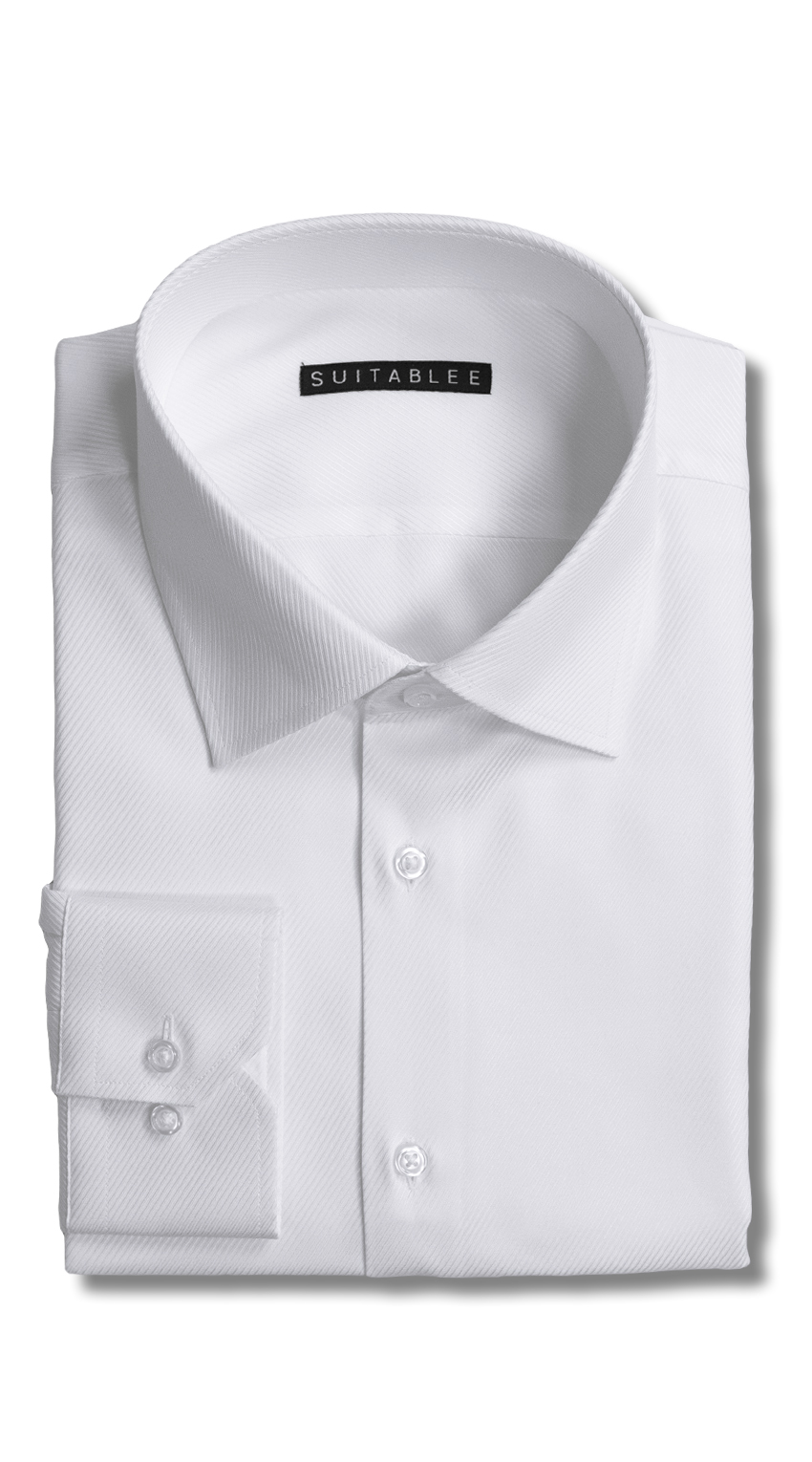 White Ribbed Dress Shirt White Ribbed Dress Shirt