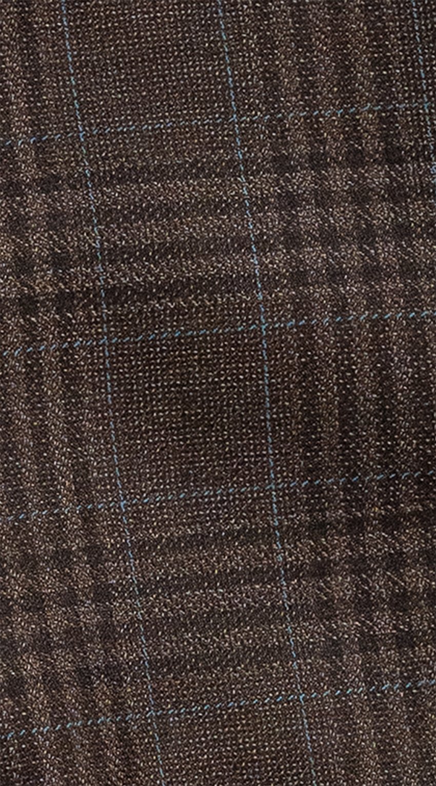 Espresso Glen Check Double-Breasted Suit