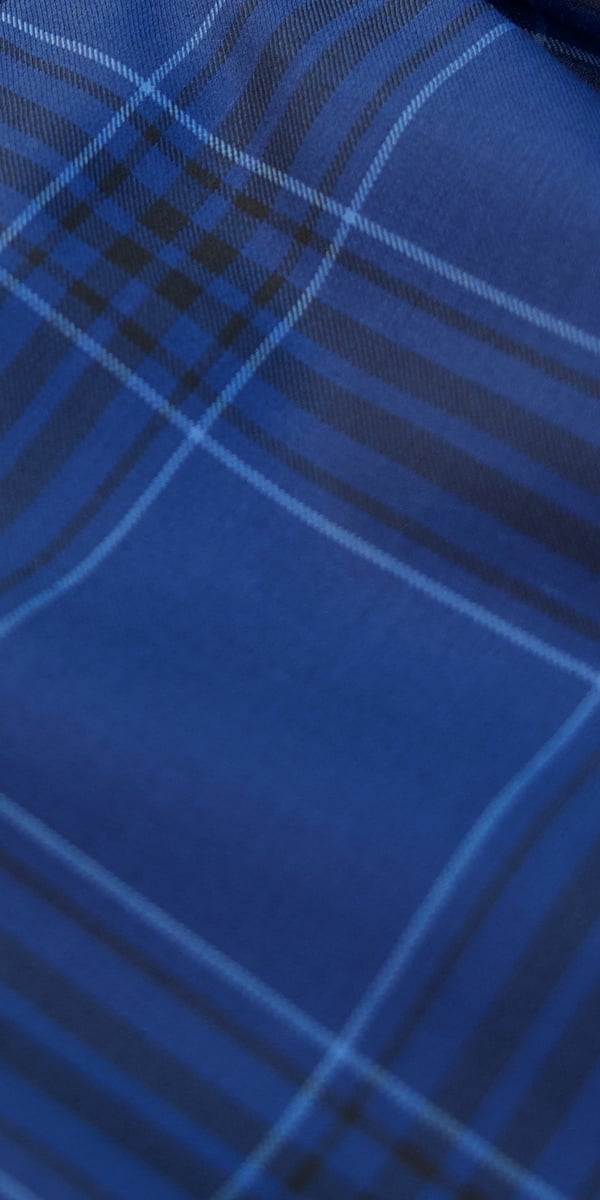 Large Check Blue Wool Suit Large Check Blue Wool Suit