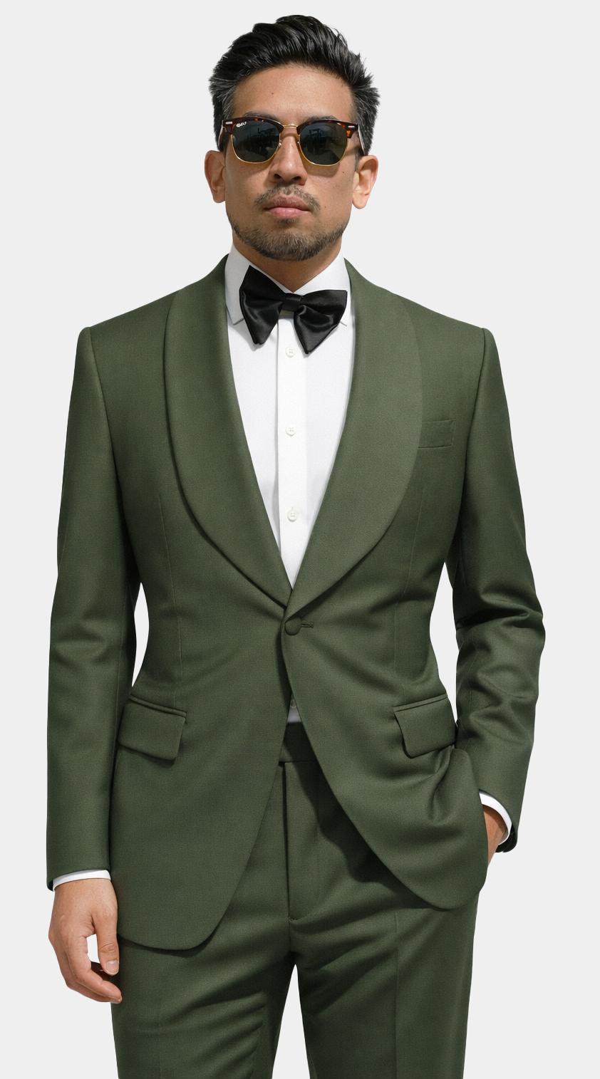 Glade Green Wool Tuxedo
