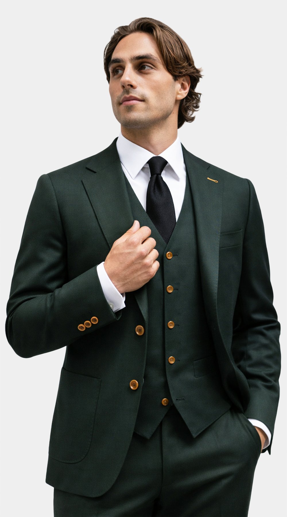 Hunter Green Three-Piece Suit Hunter Green Three-Piece Suit