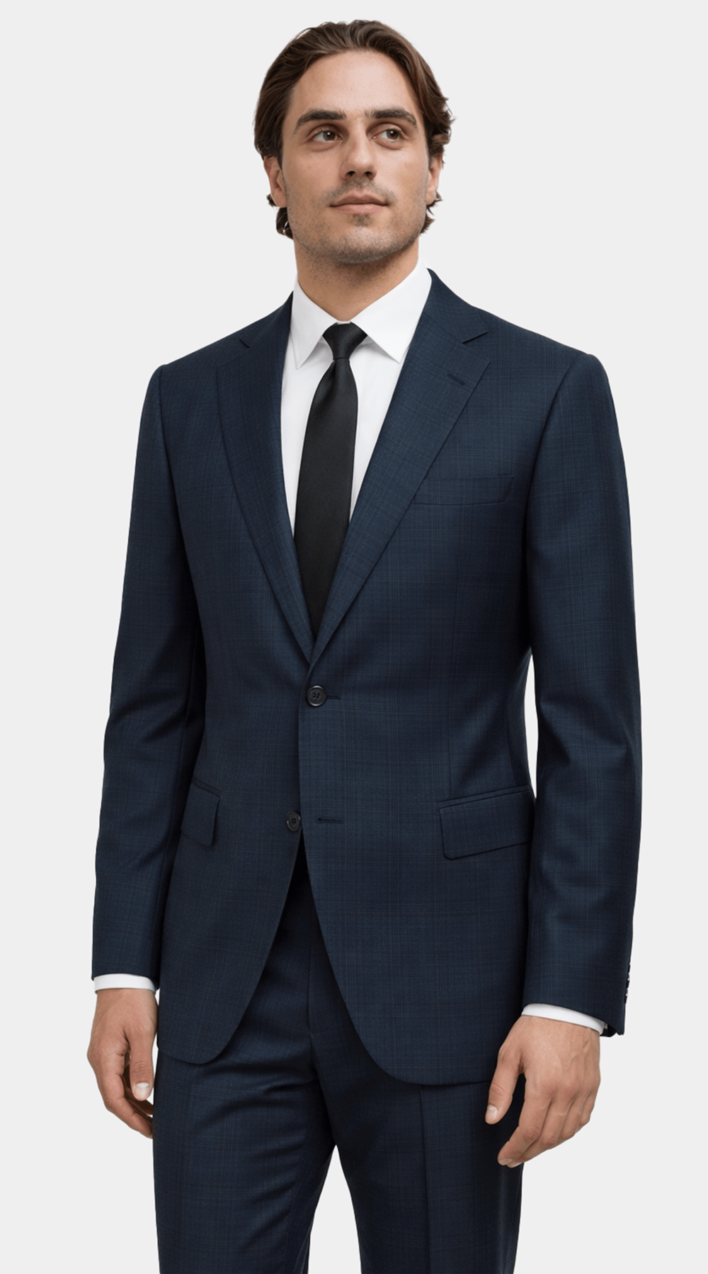 Indigo Blue Glen Check Suit 