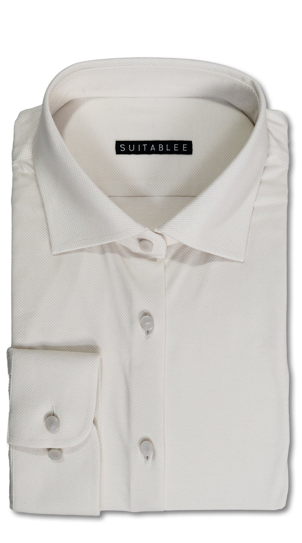 Chemise Habillée Pied-de-Poule Ivoire 