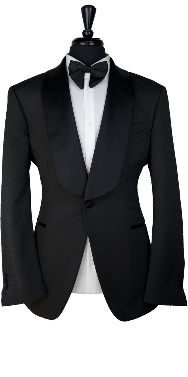 Black Cubic Jacquard Tuxedo Black Cubic Jacquard Tuxedo