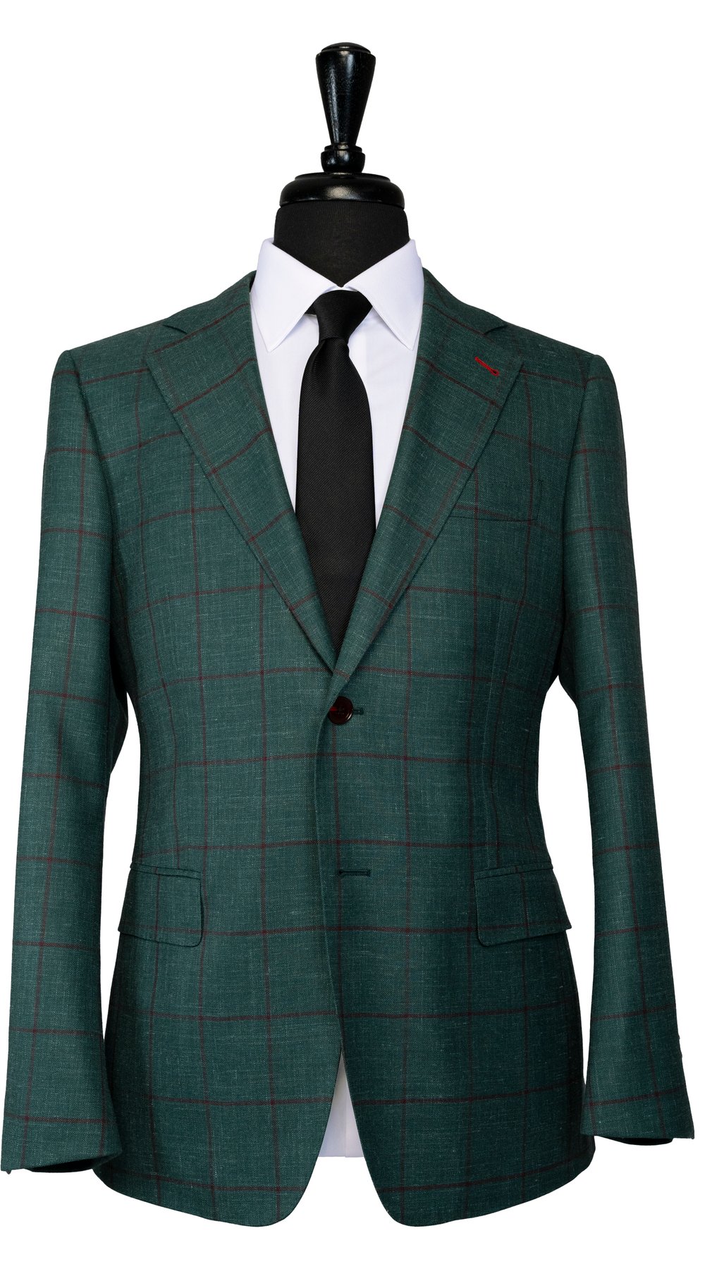Green Windowpane Wool Suit Green Windowpane Wool Suit