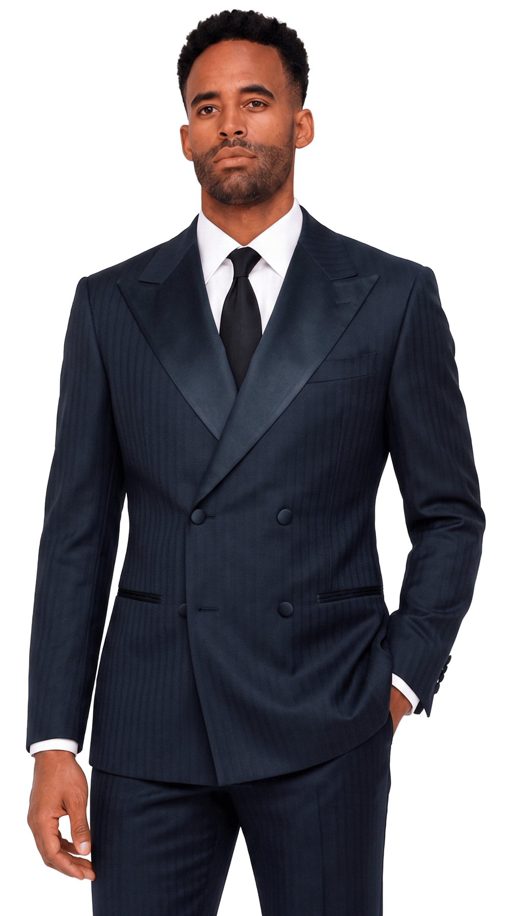 Midnight Navy Double-Breasted Tuxedo