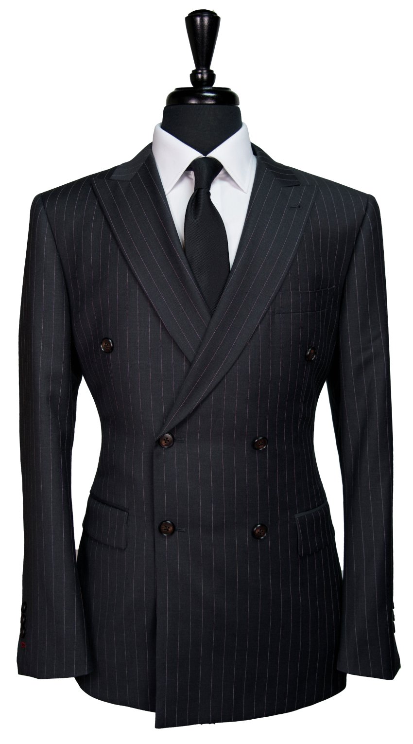 Charcoal Pinstripe Wool Suit Charcoal Pinstripe Wool Suit
