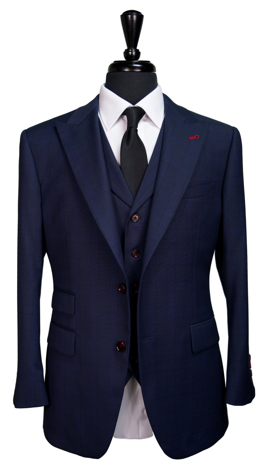 Indigo Birdseye Check Suit Indigo Birdseye Check Suit