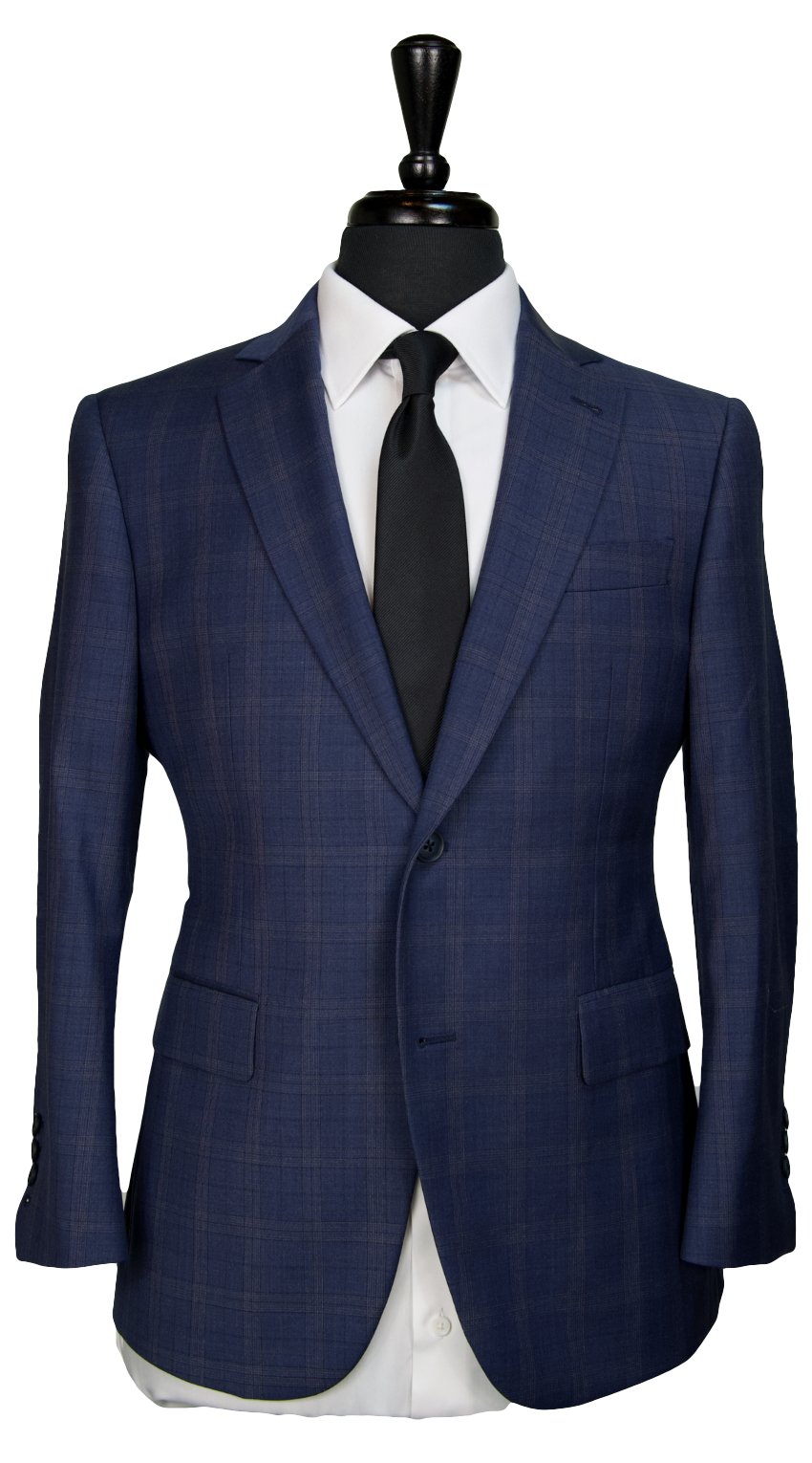 Space Blue Windowpane Wool Suit Space Blue Windowpane Wool Suit