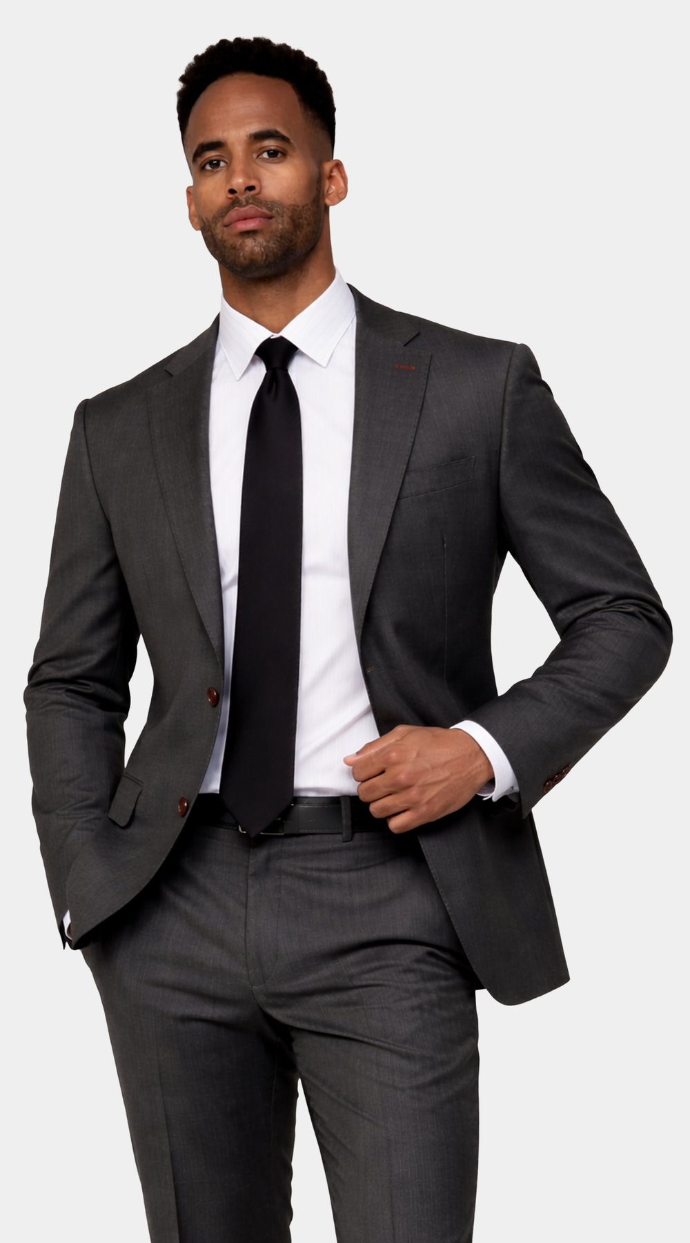Monogram Charcoal Wool Suit