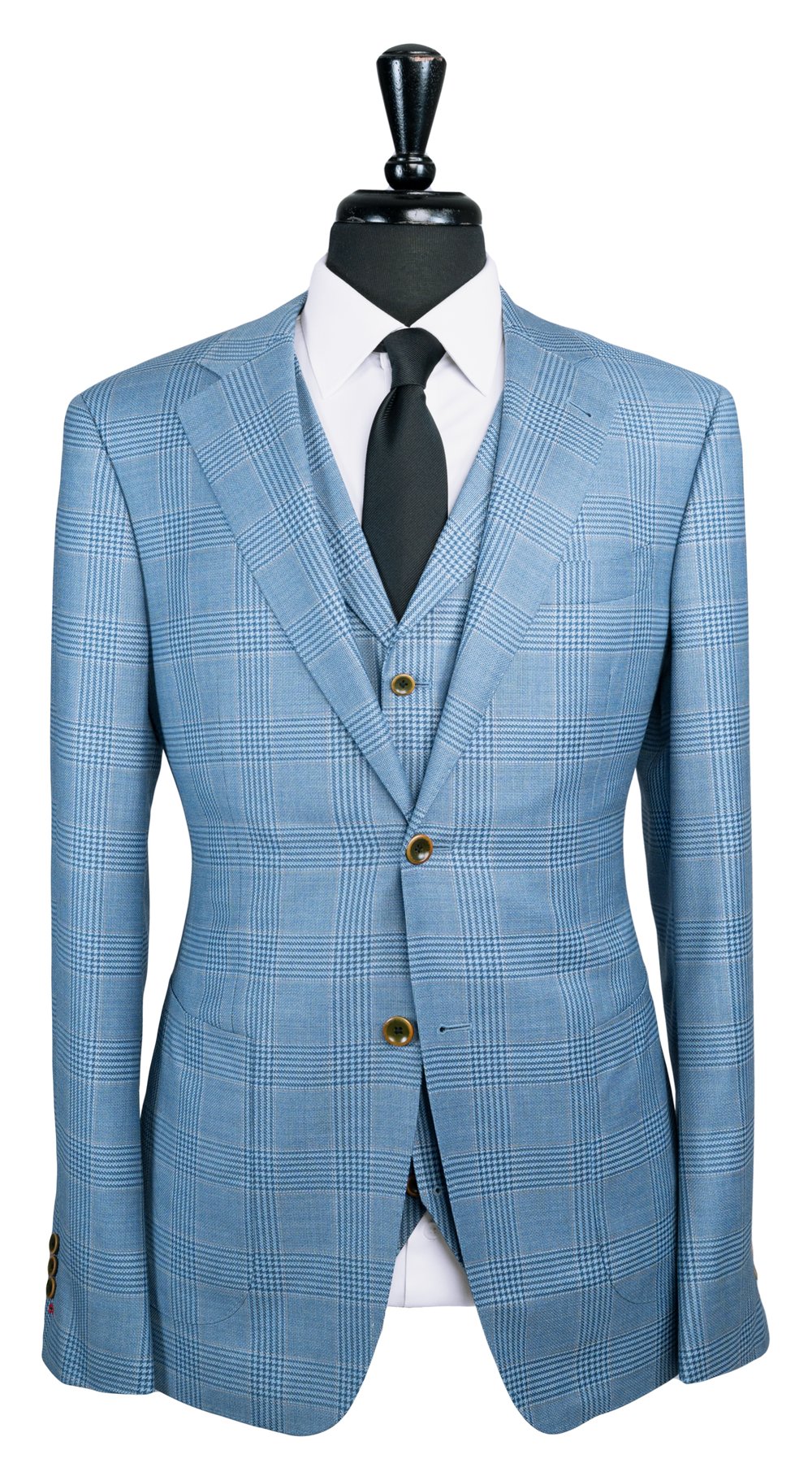 Sky Blue Glen Plaid Suit Sky Blue Glen Plaid Suit