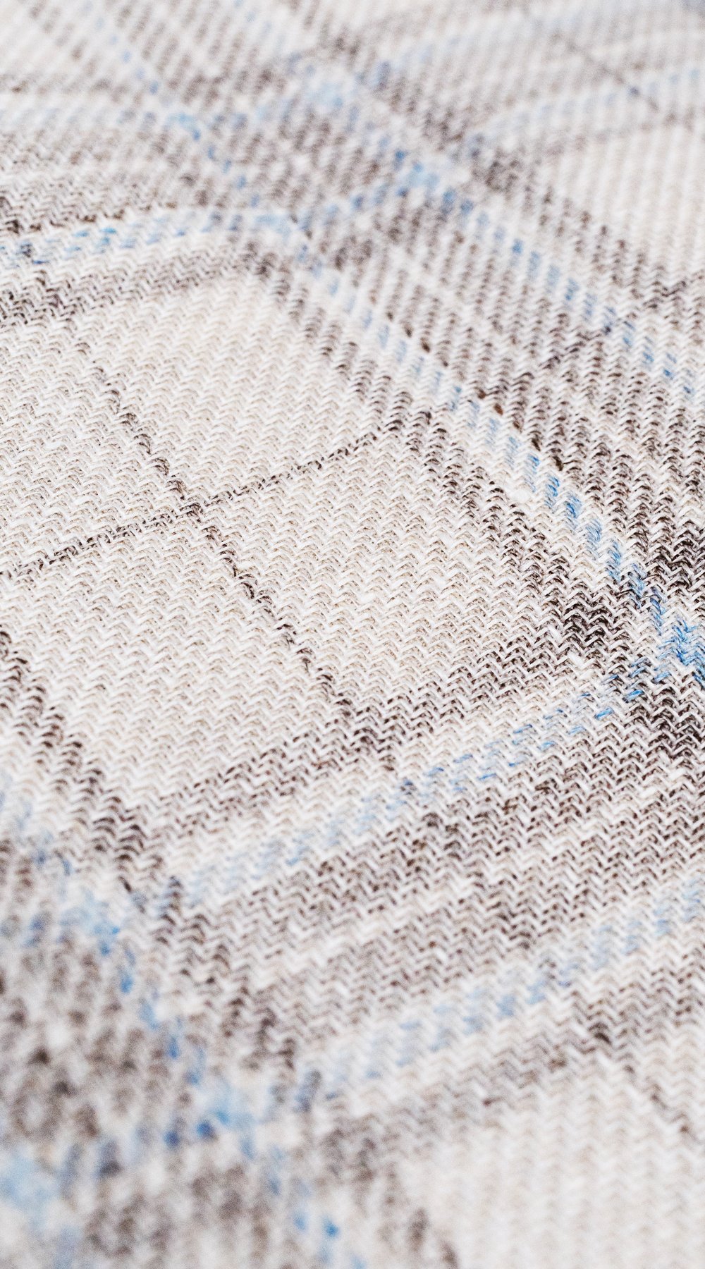 Beige Brown Plaid Suit