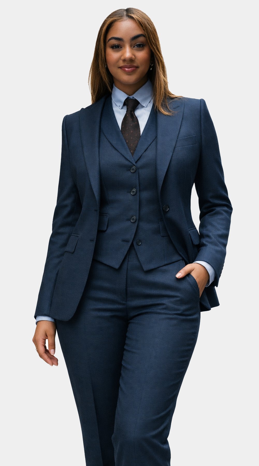 Navy Micro Houndstooth Suit Navy Micro Houndstooth Suit
