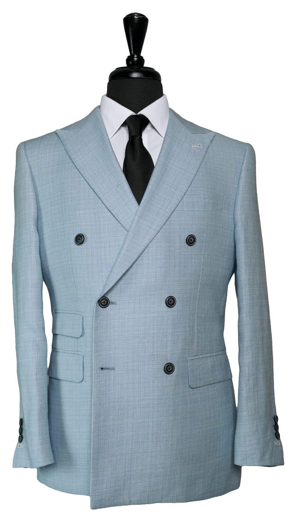 Pastel Blue Double-Breasted Suit Pastel Blue Double-Breasted Suit