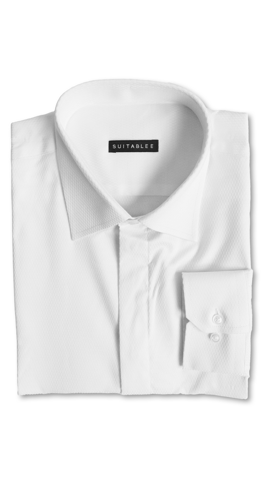 White Lattice Dress Shirt White Lattice Dress Shirt