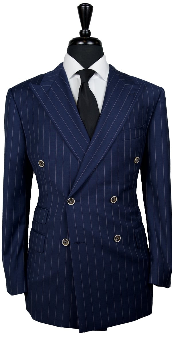 Oxford Blue Pinstripe Wool Suit Oxford Blue Pinstripe Wool Suit