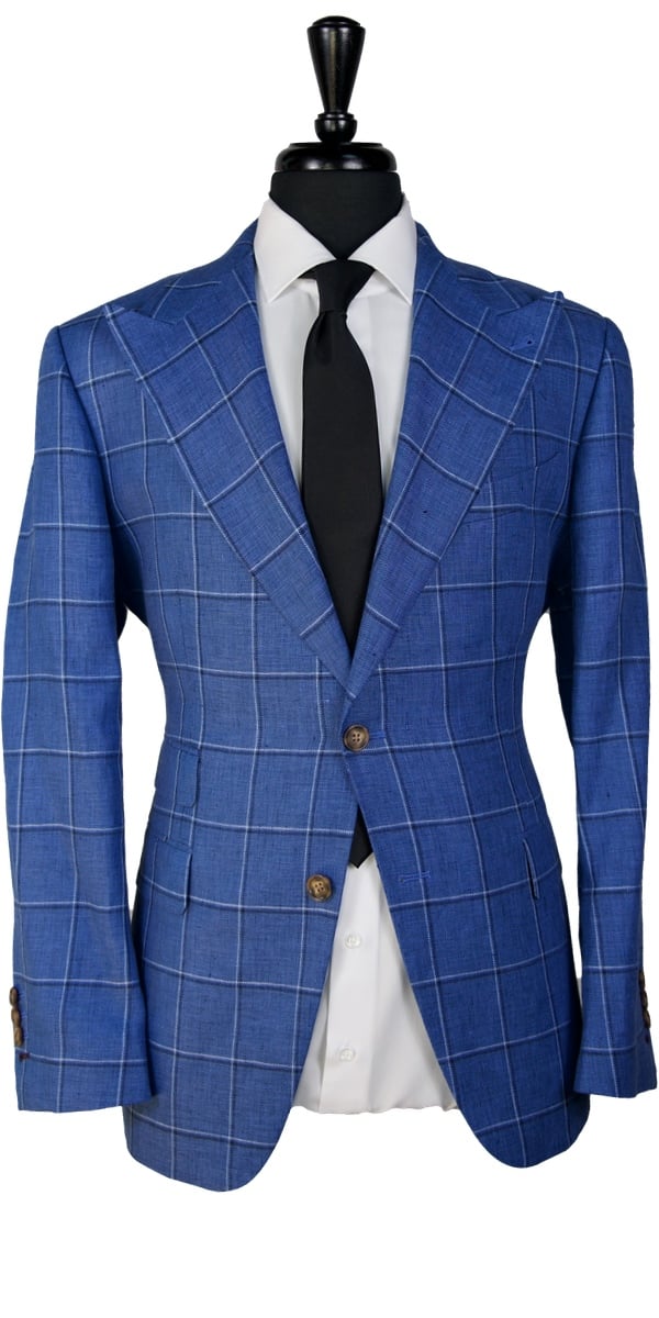 Sapphire Blue Windowpane Suit Sapphire Blue Windowpane Suit