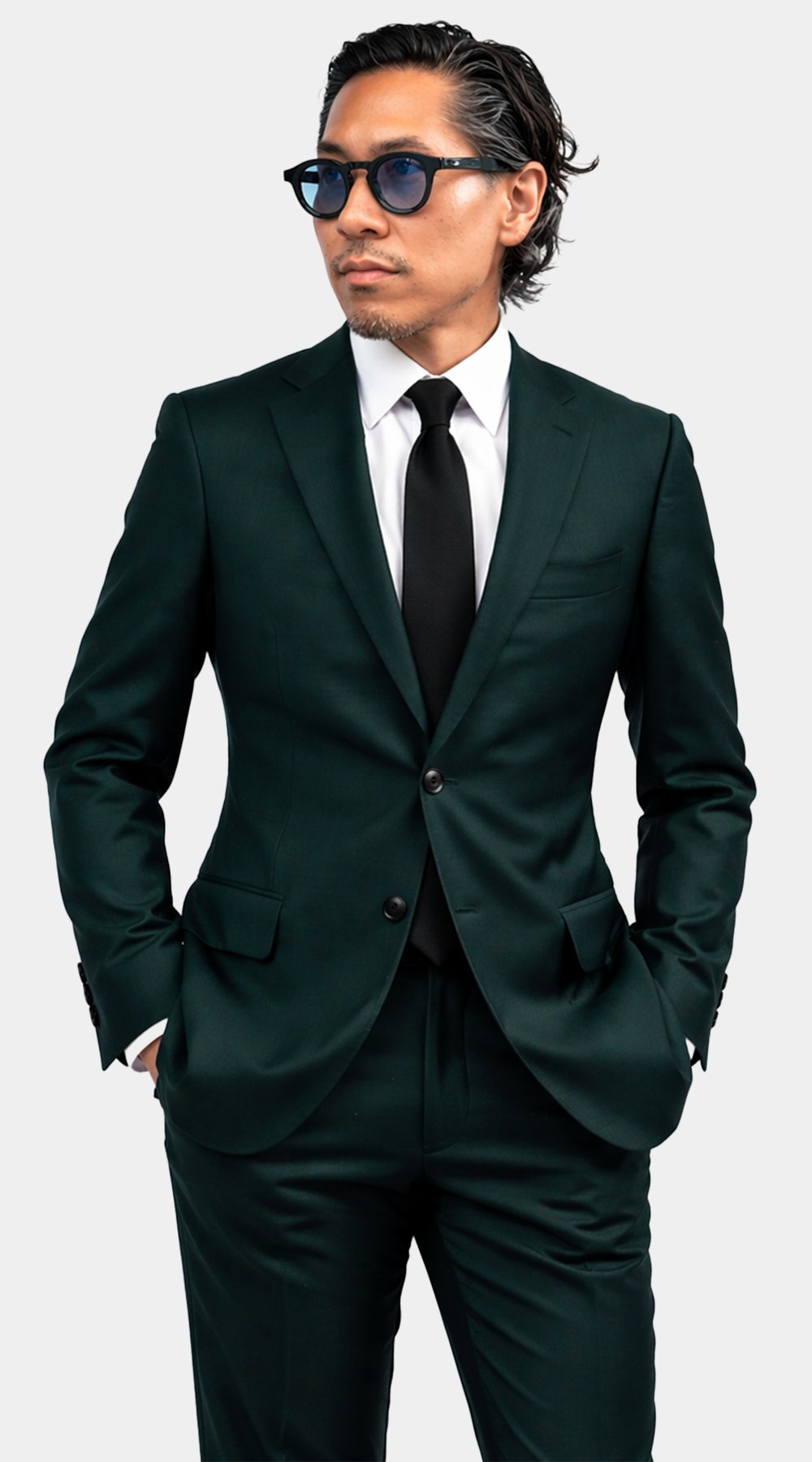 Pine Green Twill Suit
