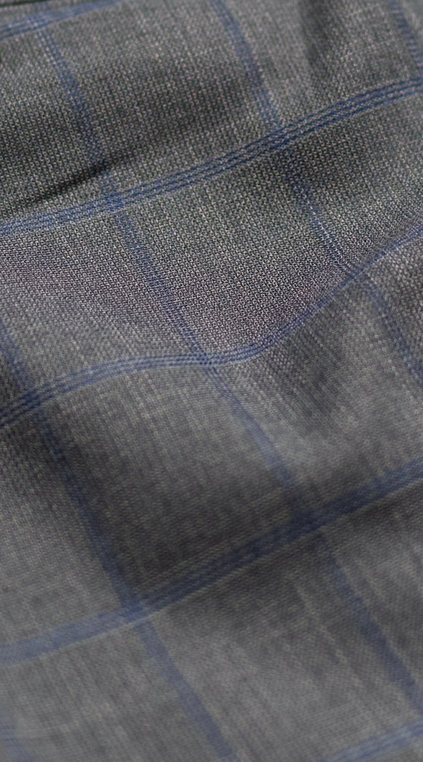 Gray with Blue Windowpane Suit Gray with Blue Windowpane Suit