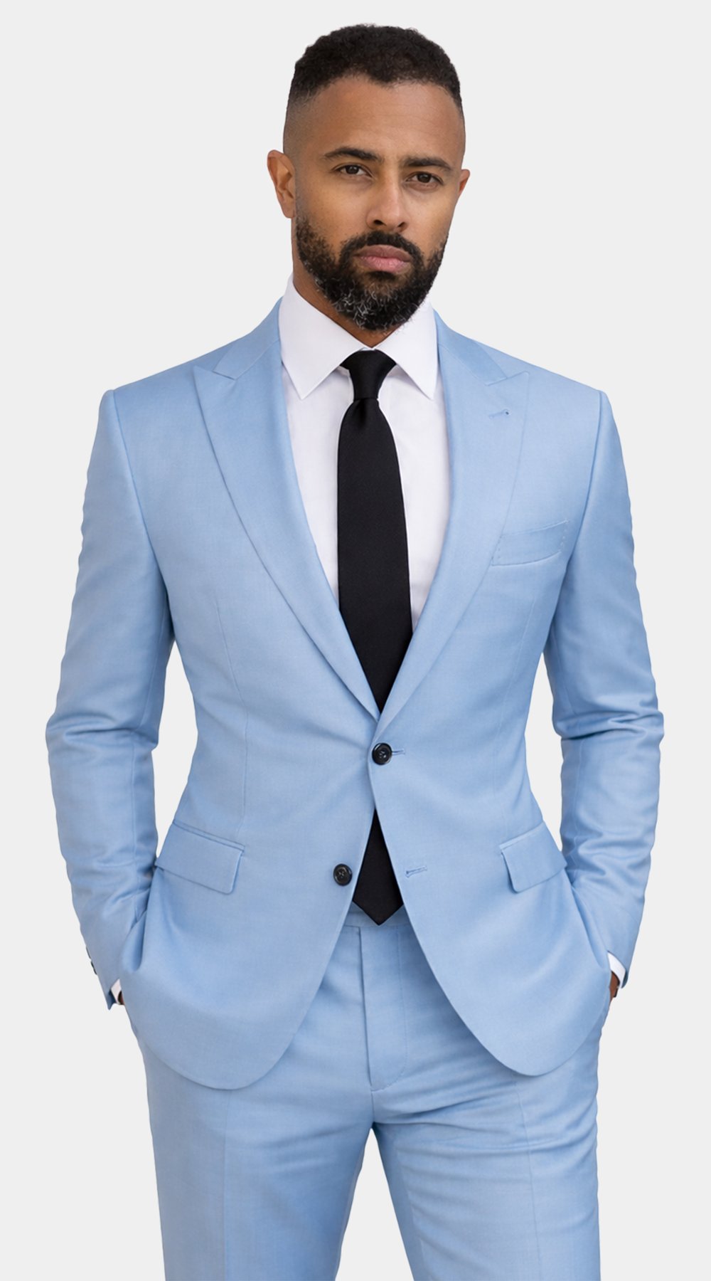 Powder Blue Twill Suit