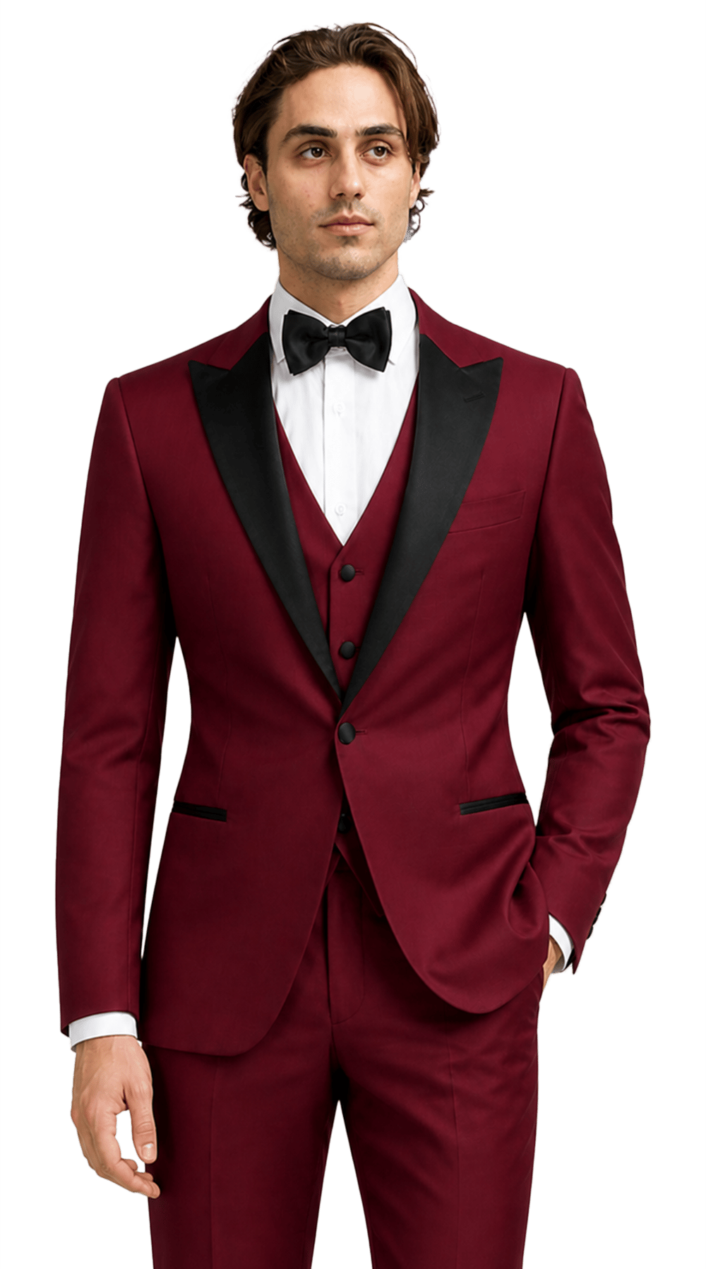 Red Wool Tuxedo