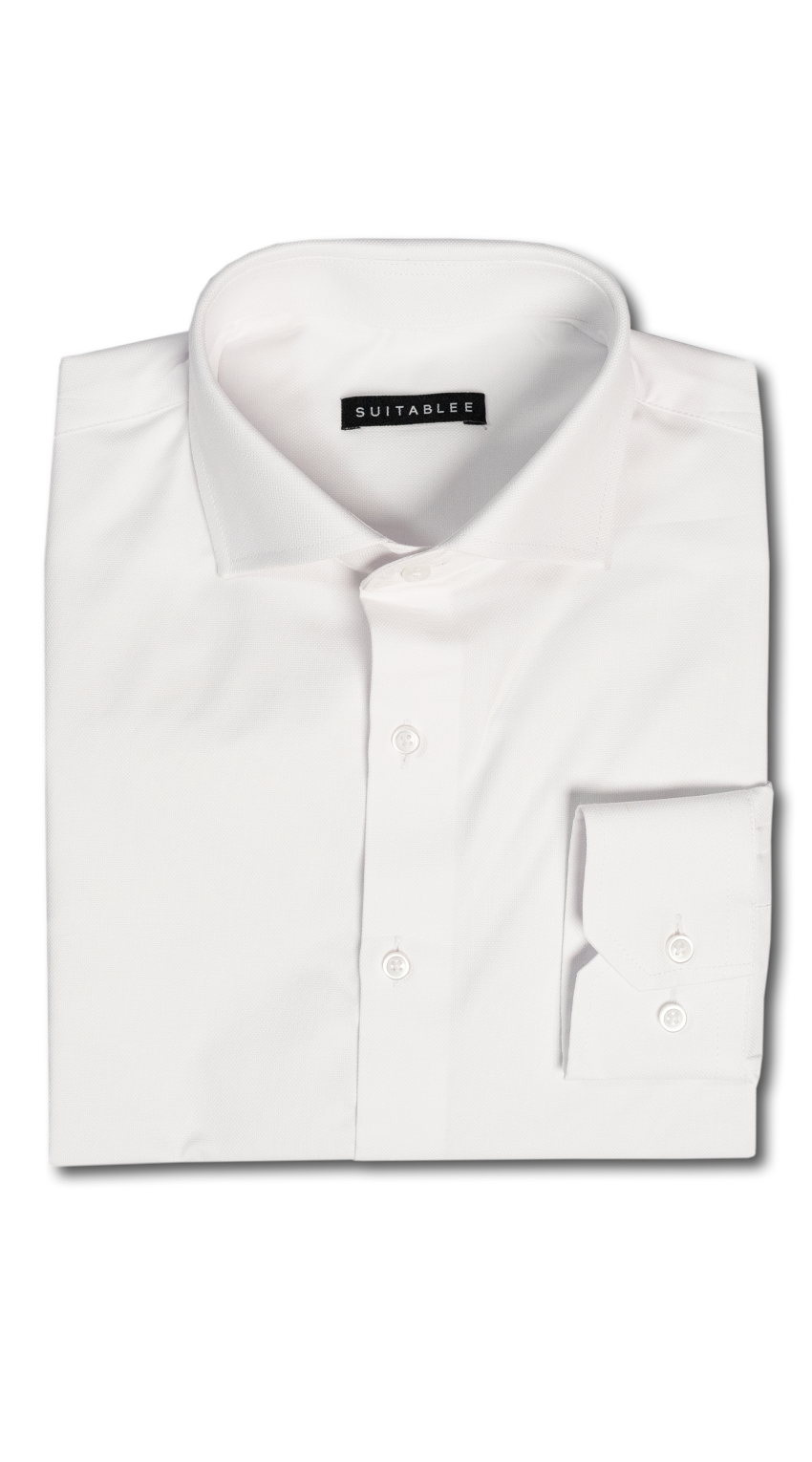 Chemise Habillée Classique Popeline Blanche