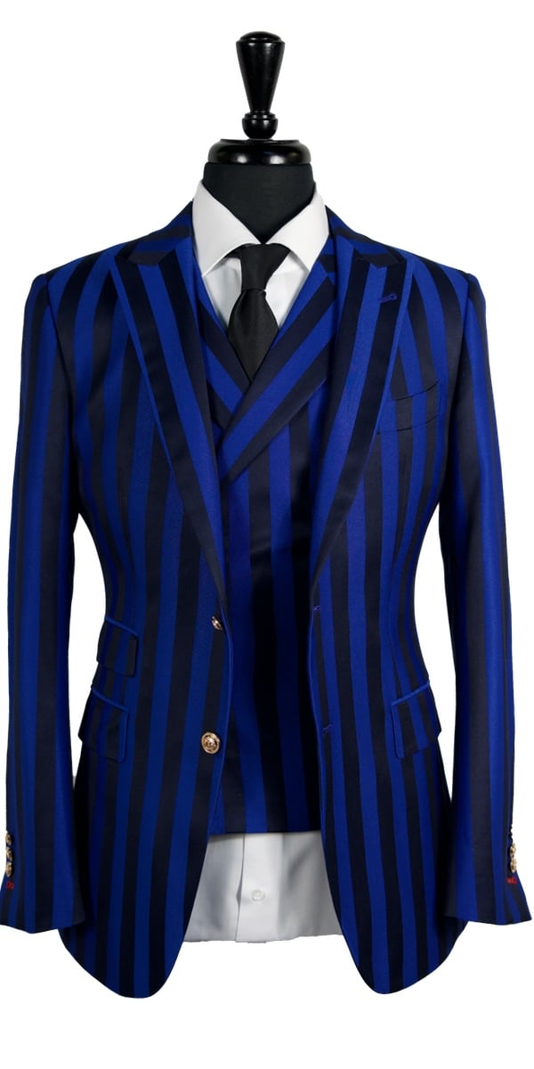 Royal and Navy Blue Stripe Suit Royal and Navy Blue Stripe Suit