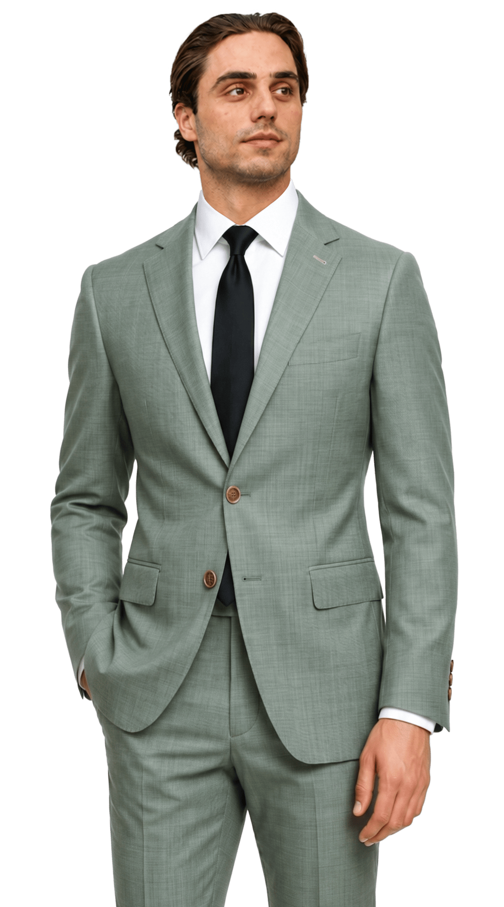 Sage Green Wool Suit 