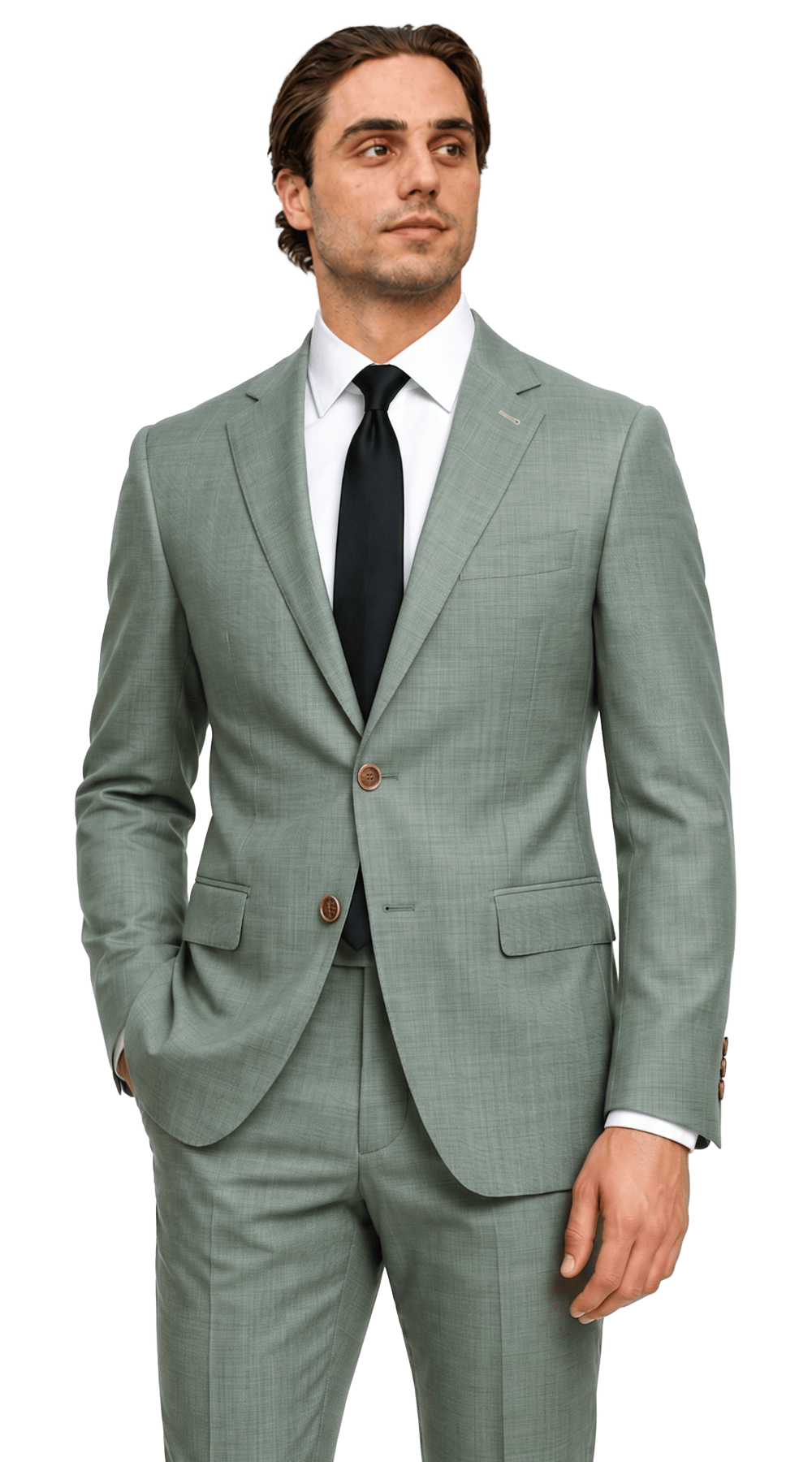 Sage Green Wool Suit 