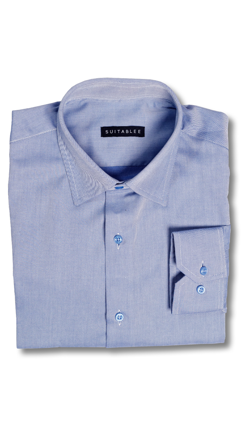 Blue Twill Dress Shirt 