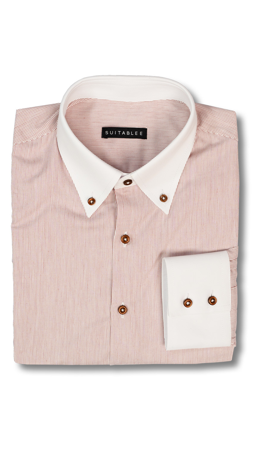 Striped Burgundy Dress Shirt Striped Burgundy Dress Shirt