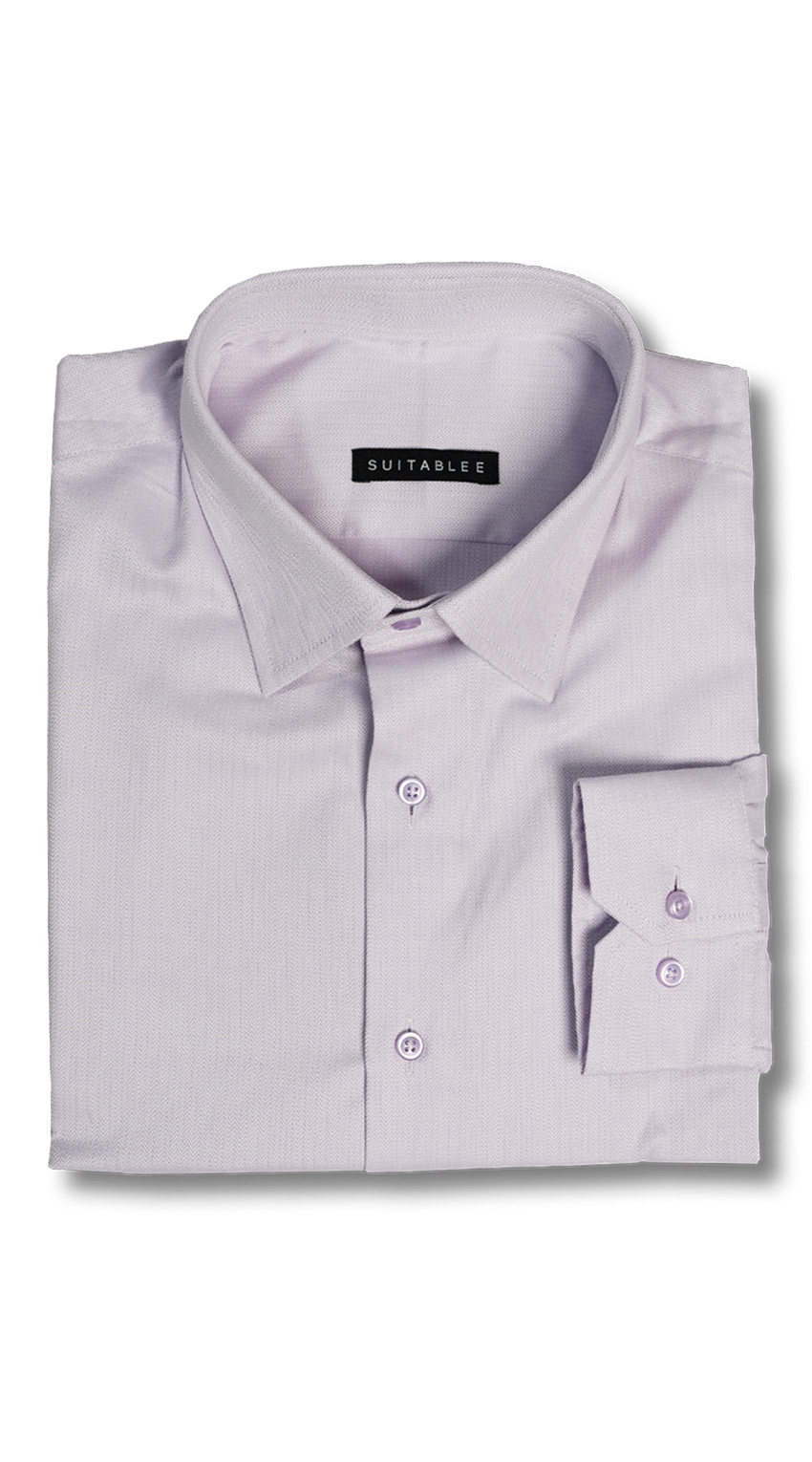 Herringbone Purple Dress Shirt
