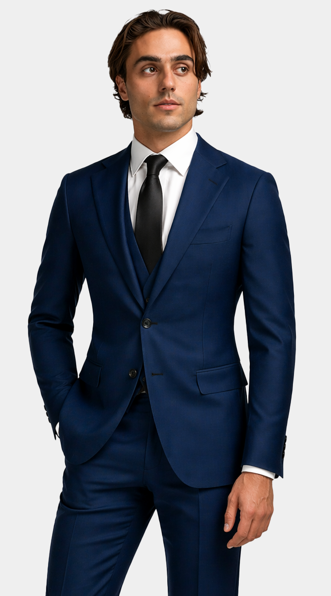 Space Blue Twill Suit Space Blue Twill Suit
