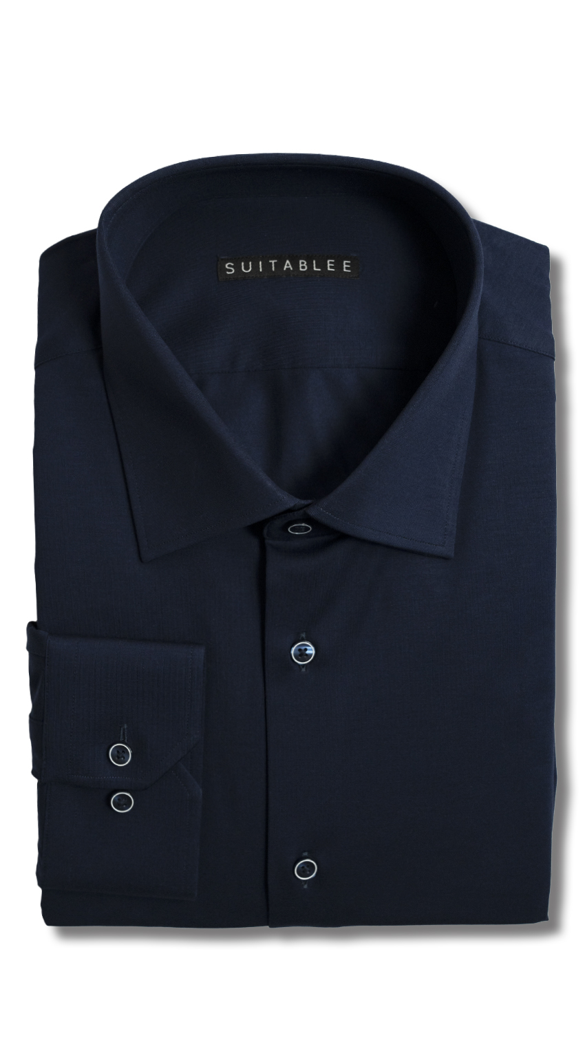 Deep Navy Soft-Touch Stretch Shirt Deep Navy Soft-Touch Stretch Shirt