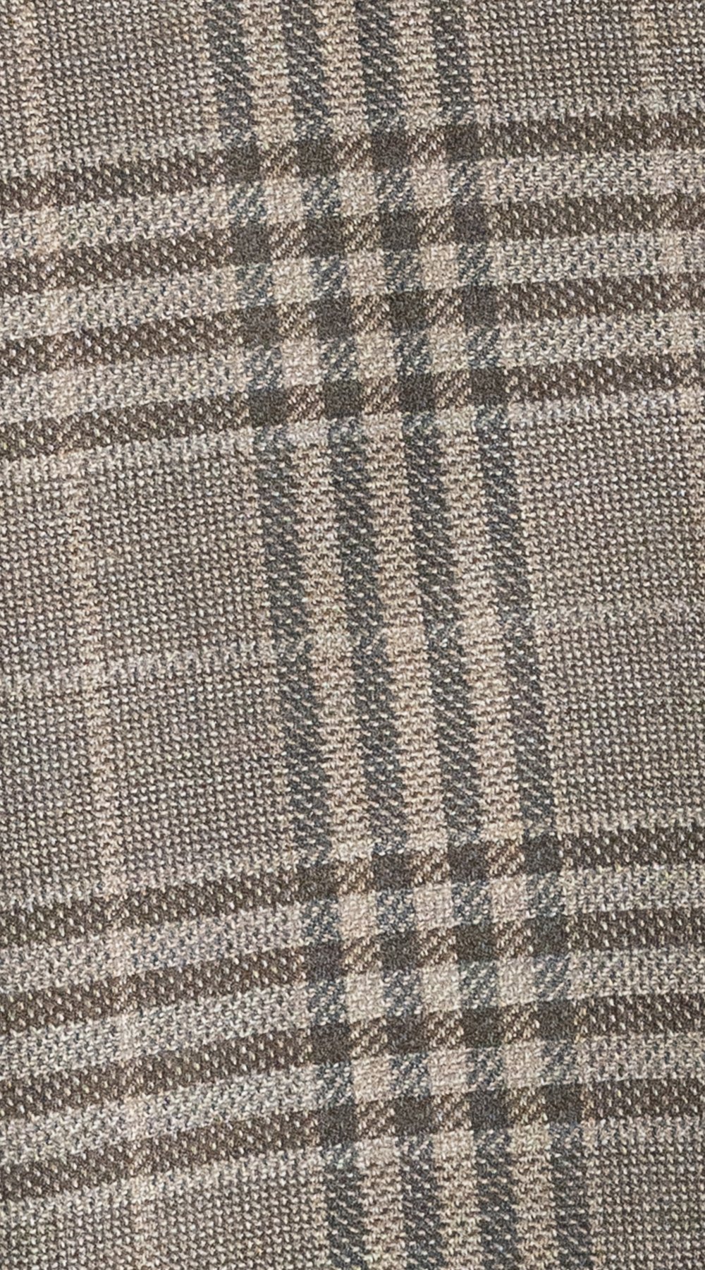 Complet Laine Glen Plaid Taupe Brun