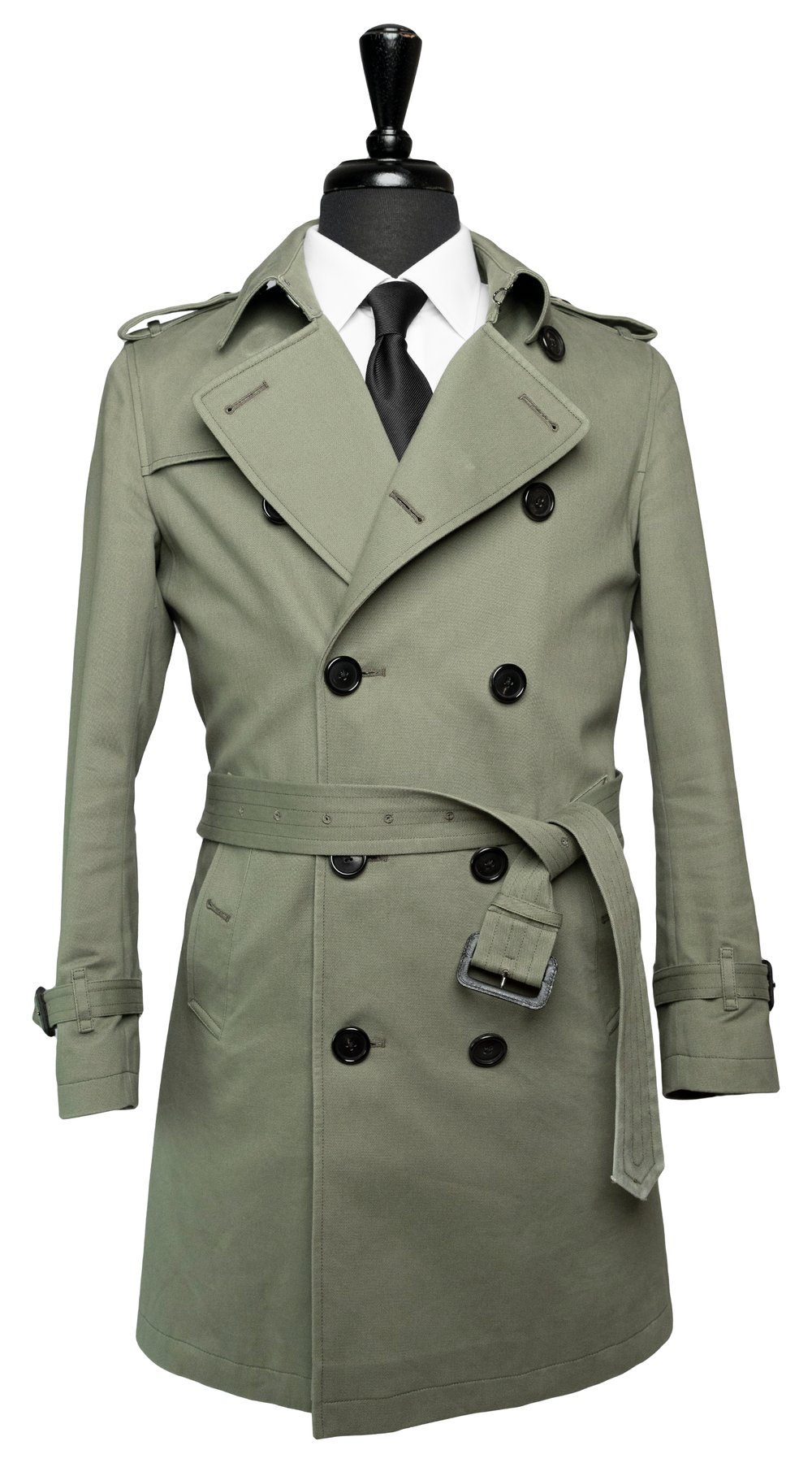 Olive Green Classic Trench Coat Olive Green Classic Trench Coat
