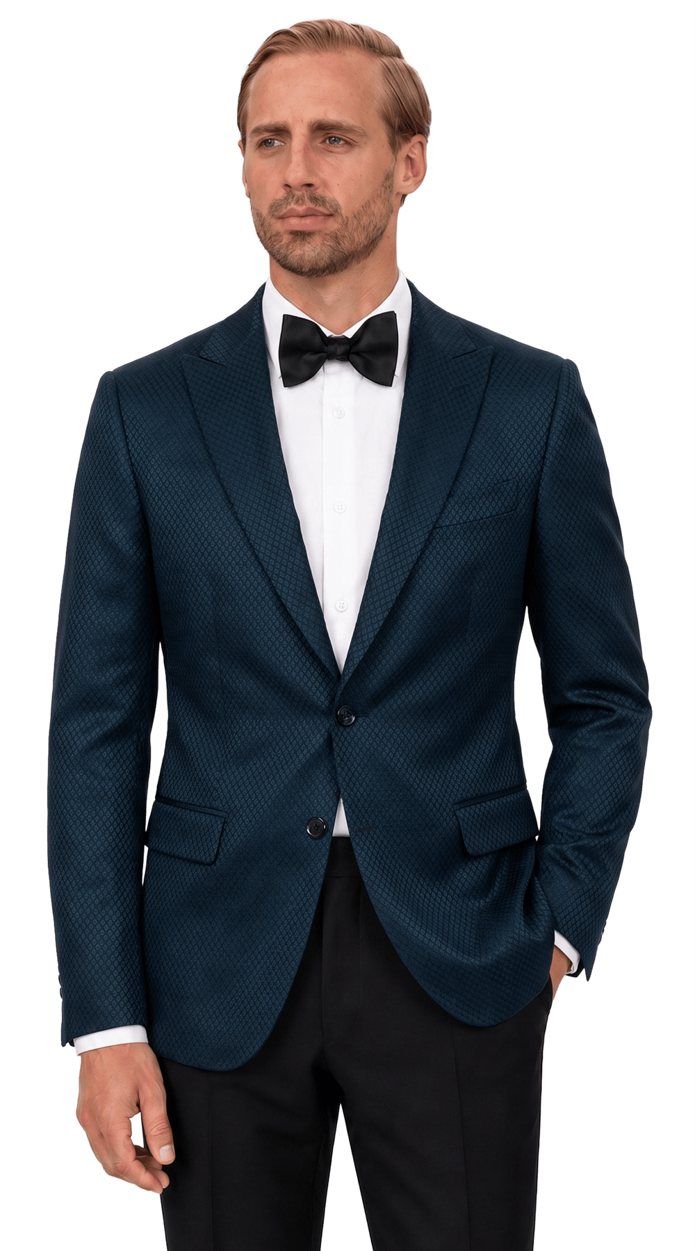 Teal Diamond Jacquard Tuxedo 