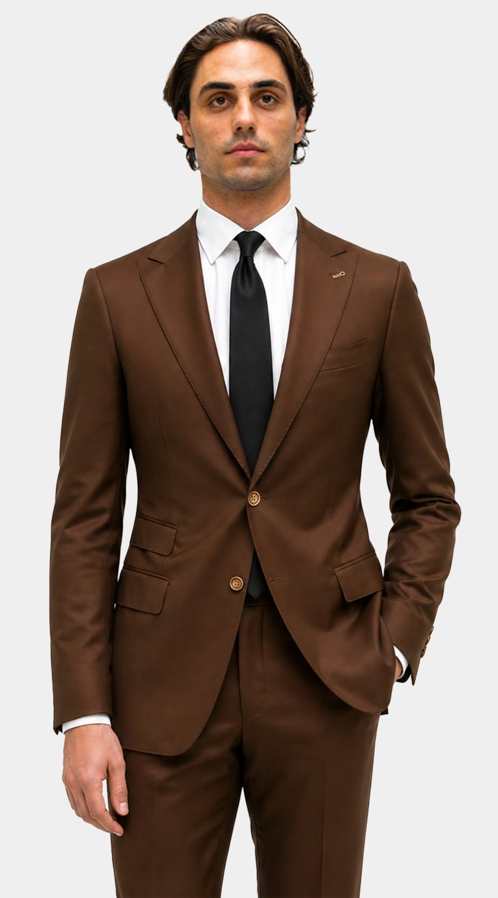 Terra Brown Wool Suit