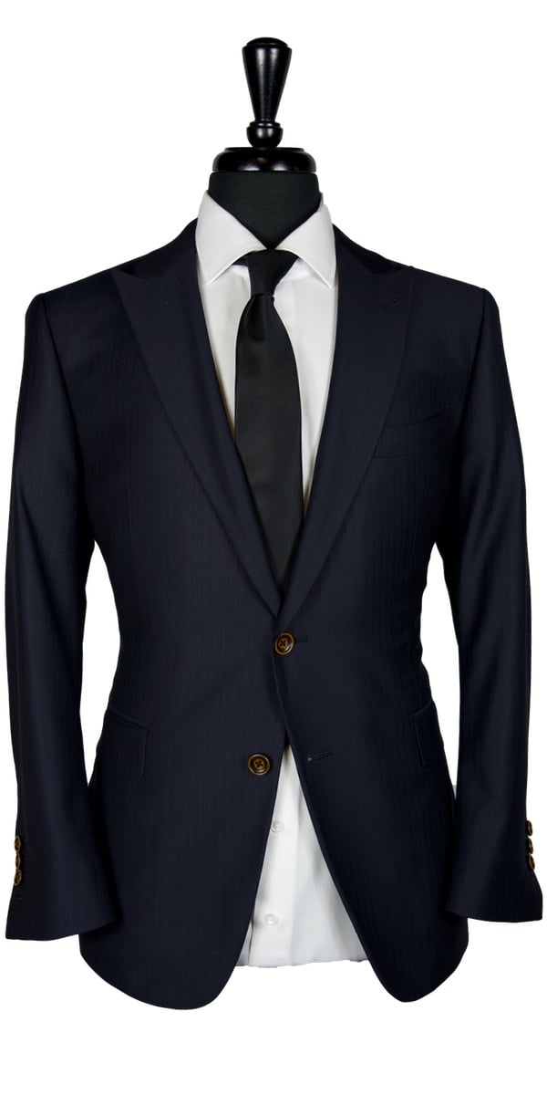 Dark Blue Subtle Stripe Suit Dark Blue Subtle Stripe Suit