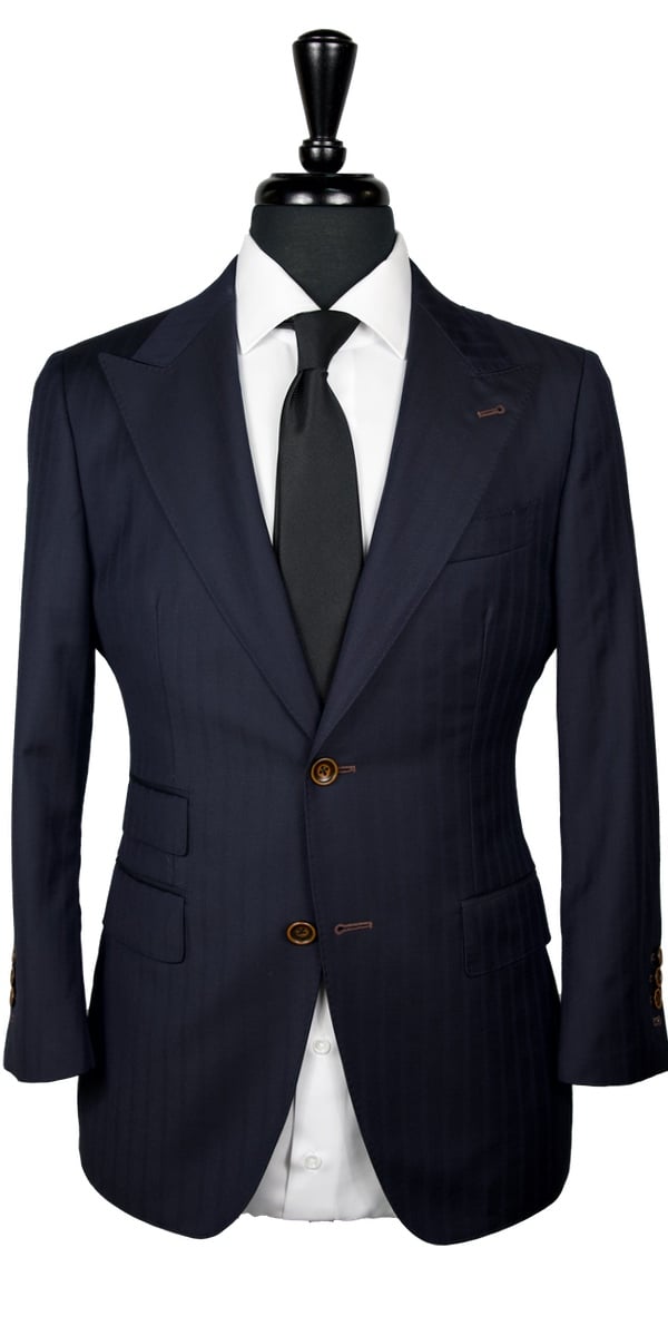 Blue on Blue Stripe Wool Suit Blue on Blue Stripe Wool Suit