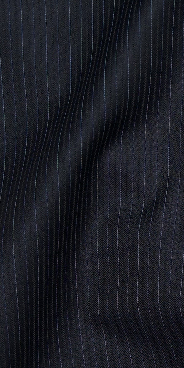 Denim Blue Pinstripe Wool Suit Denim Blue Pinstripe Wool Suit