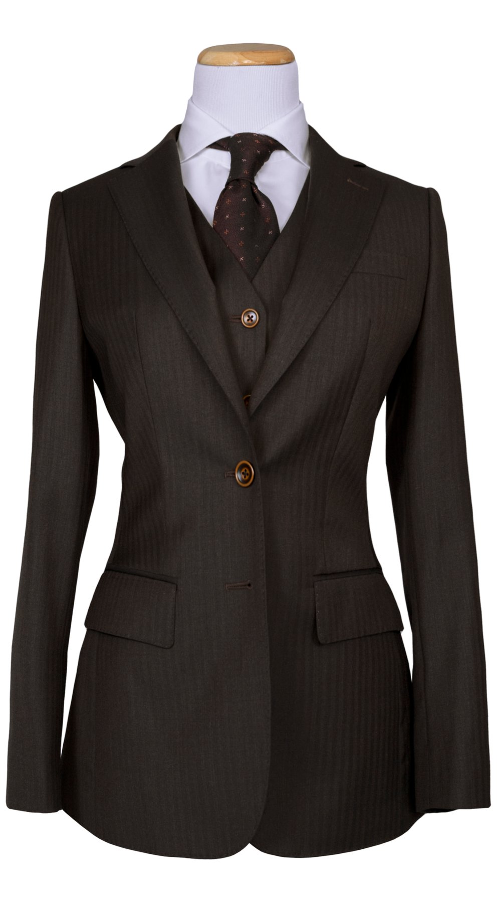 Dark Brown Herringbone Suit Dark Brown Herringbone Suit