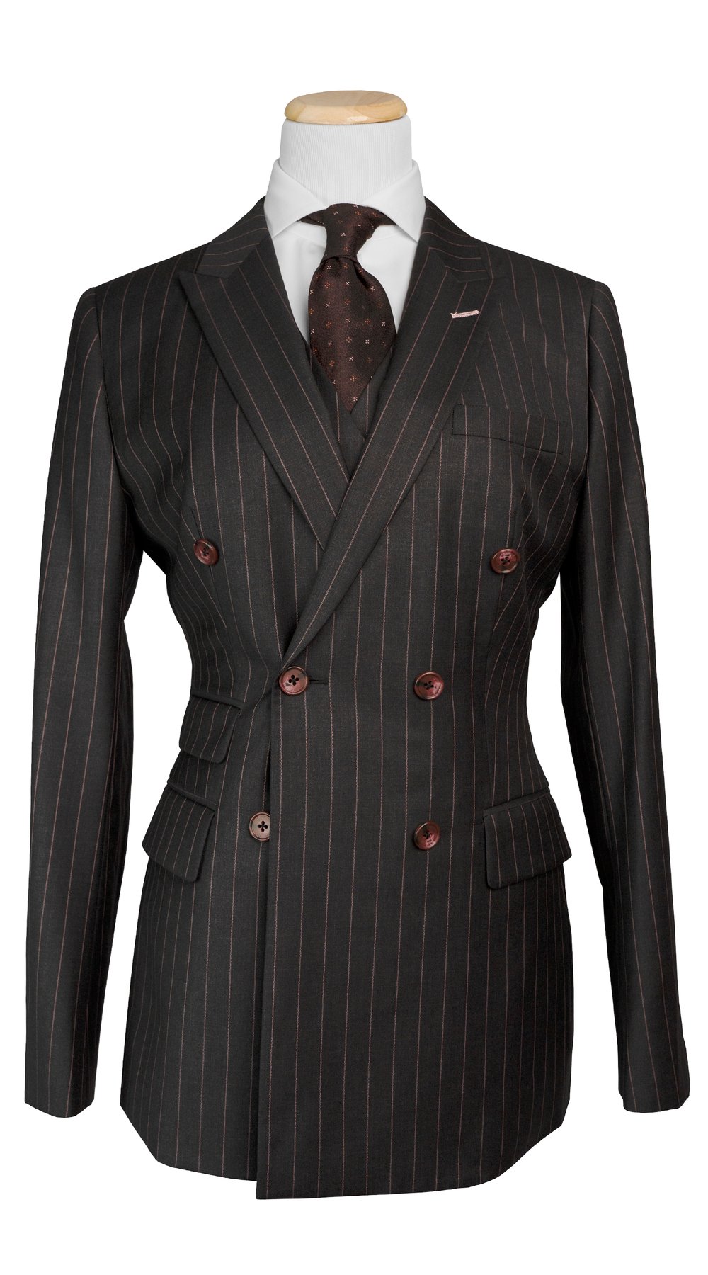Chocolate with Pink Pinstripe Suit Chocolate with Pink Pinstripe Suit