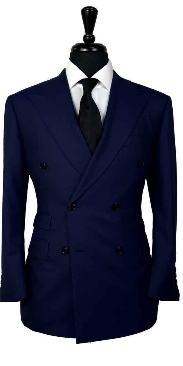 Navy Blue Dobby Wool Suit Navy Blue Dobby Wool Suit
