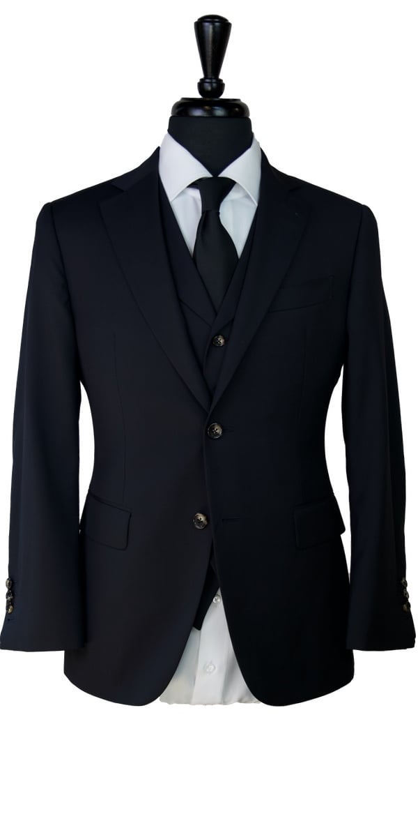 Silky Black Wool Suit Silky Black Wool Suit